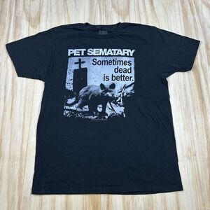 Pet Sematary Movie Sometimes Dead Is Better Cat Church Men's T Shirt Large